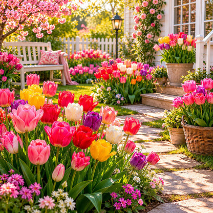 🌷Ritka tulipánmagok – Színes tavaszi virágok cserepekbe, szegélyekbe és kertekbe