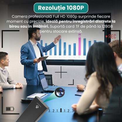 Öngyújtó rejtett kamerával, valódi elektromos gyújtás funkcióval, Full HD 1080p videofelvétellel, mozgásérzékeléssel, hurokfelvétellel