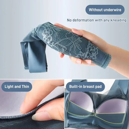 👙 Szuper kényelmes és puha női csipkés melltartó acélgyűrű nélkül【✨1 + 1 ingyenes】