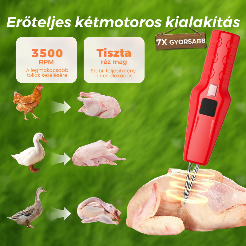 🔥🐓 Elektromos baromfi tolltépő gép – Egyszerű tolltépés, idő- és energiamegtakarítás! 👨‍🍳💕