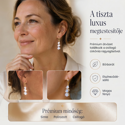 💎👗 Aszimmetrikus spirál és csepp alakú fülbevaló ✨