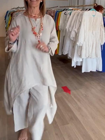 Női vászonöltöny monokróm színben