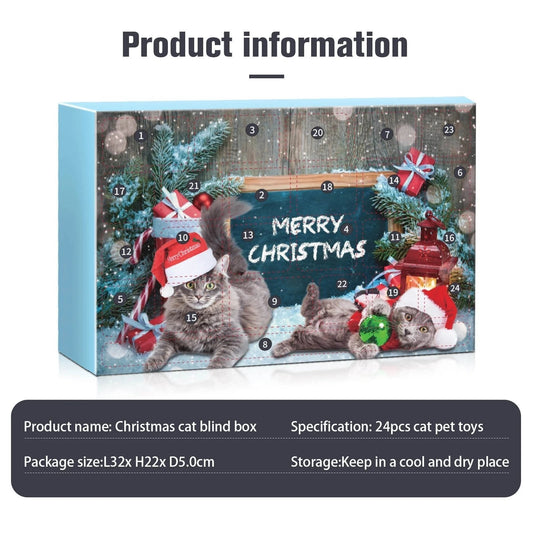 🏆Akció⚡2025-ös adventi naptár sorozat – Karácsonyi visszaszámláló készlet macskatollakkal. 24 napos interaktív játék macskabarátoknak.