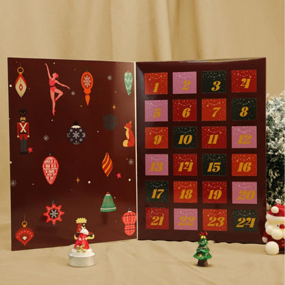 Rózsaszín Márvány Adventi Naptár 2025, 24 nap karácsonyig visszaszámláló doboz