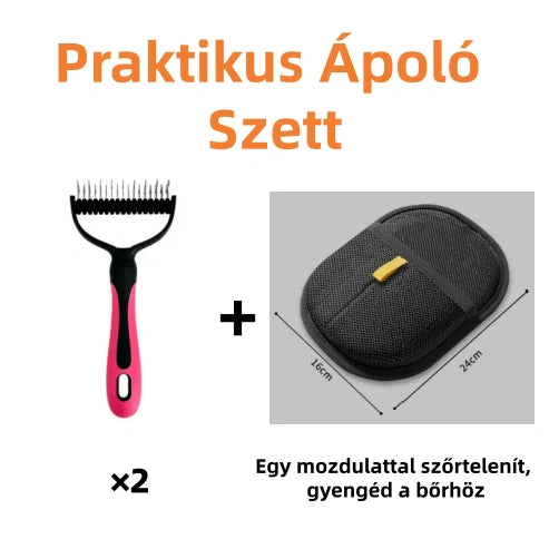 🐾 Kétoldalas állatfésű – gyors és hatékony! ✨