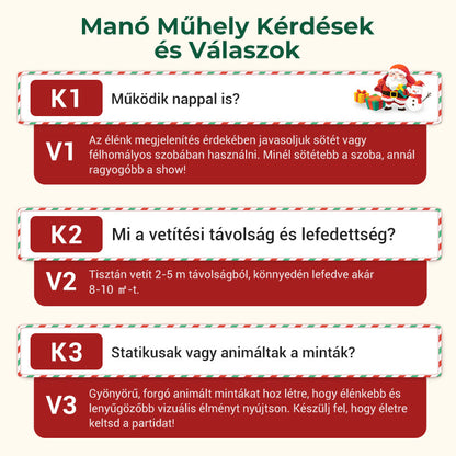 🔥✨Karácsonyi mintás USB LED projektorfény