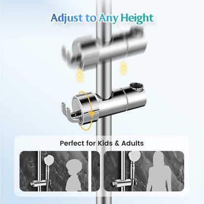 🔥A legkönnyebben használható🔥Szerszám nélkül felszerelhető zuhanyrúd és zuhanyfej.