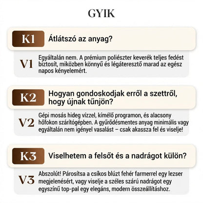 ⏳Időkorlátozott akció⏰Női csíkos póló és széles szárú nadrág 2 részes szett