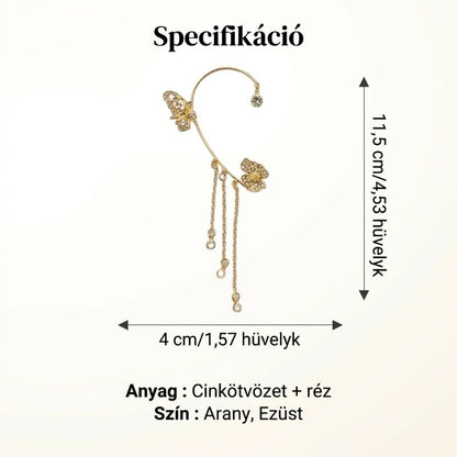 ✨PILLANGÓ ROJTOS STÍLUSÚ CIRKON FÜLBEVALÓ | TÖKÉLETES AJÁNDÉK🎁