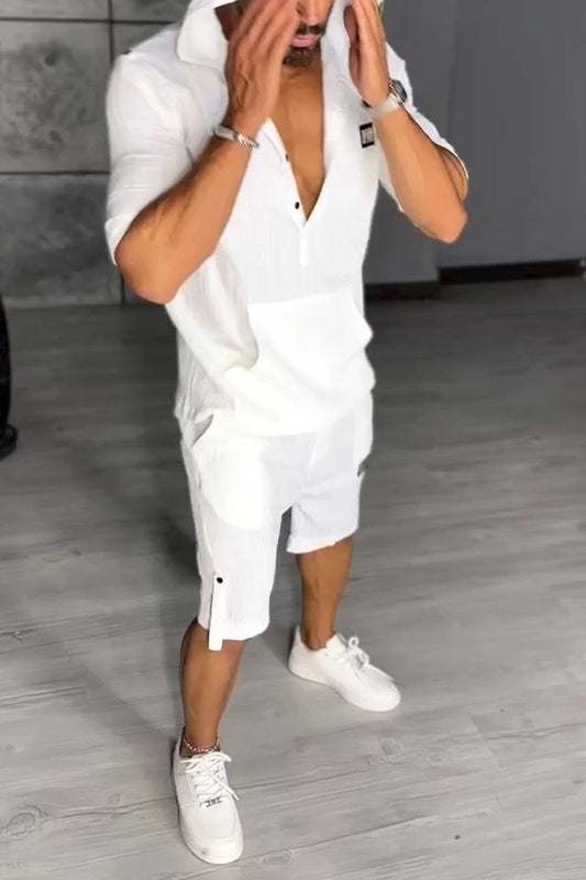 Rendkívüli, kapucnis férfi kétrészes szett