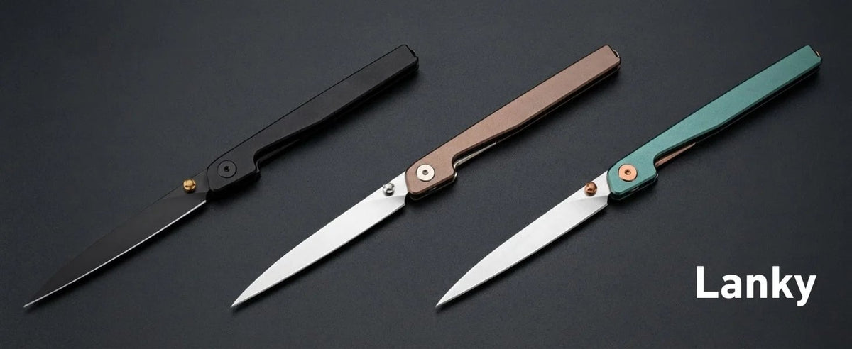🔥Utolsó napi akció 50% kedvezménnyel🎉Lanky Liner Lock elülső flipper kés fekete alumínium nyéllel