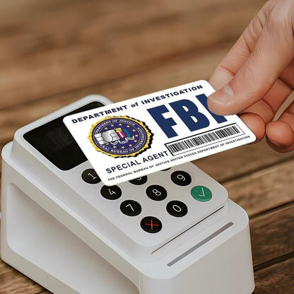 🔥Secret Agent kártyabőr-készlet: FBI/ICE minták • Cosplay és ajándék matricák
