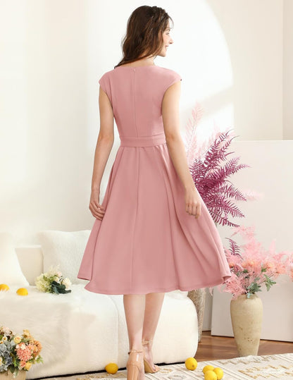 DRESSTELLS koktélruhák nőknek, alkalmi menyasszonyi ruhák, visszafogott báli ruhák templomi fogadásokra 2025-ben