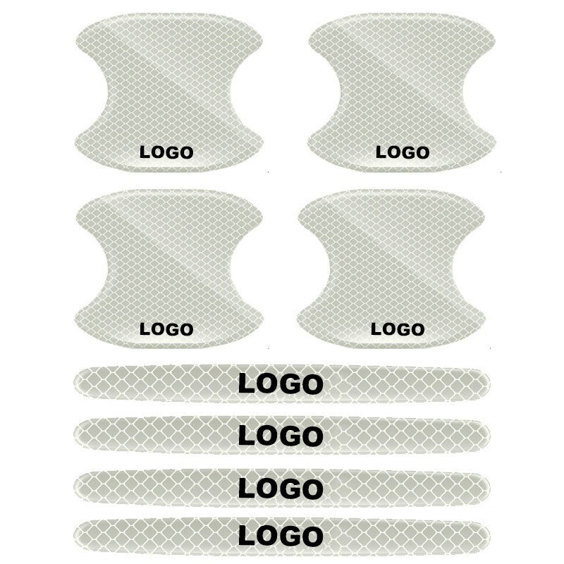 Autóajtó kilincs matrica (ajtópanel + ütközésgátló csík / 8 darabos készlet)