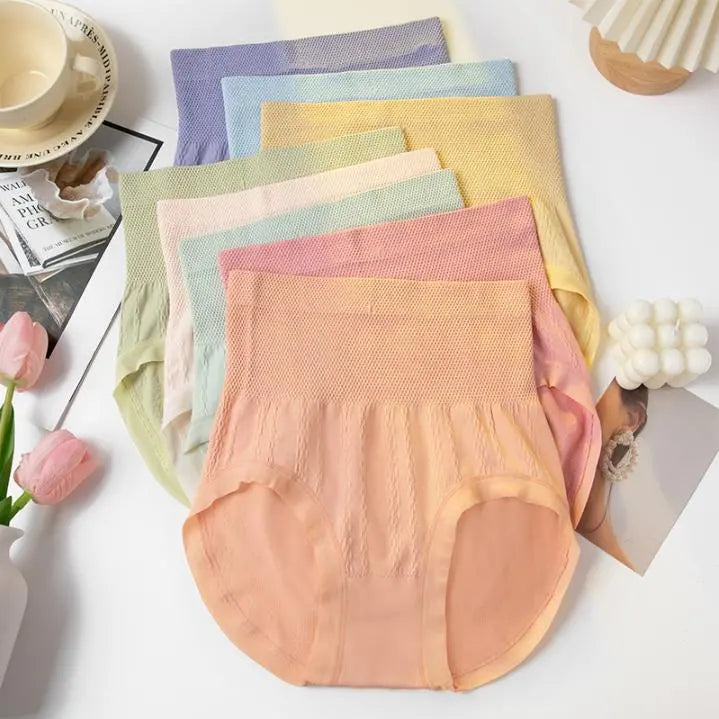 🔥🩲(7 darab) Utolsó nap - 50% kedvezmény - Antibakteriális magas derekú hasformáló bugyi