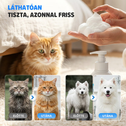 🐱 Gyengéd, Növényi Alapú Dezodoráló Hab Háziállatoknak