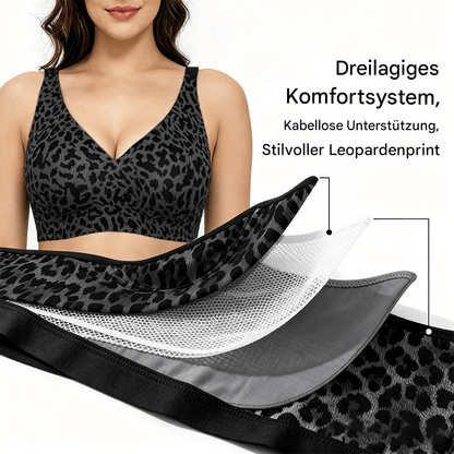 🏆🔥Ultra feszesítő, merevítő nélküli leopárdmintás melltartó | Női merevítő nélküli melltartó 👍Nincs több megereszkedett mell
