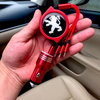 3 az 1-ben visszahúzható autós adatkábel + ingyenes autós töltő