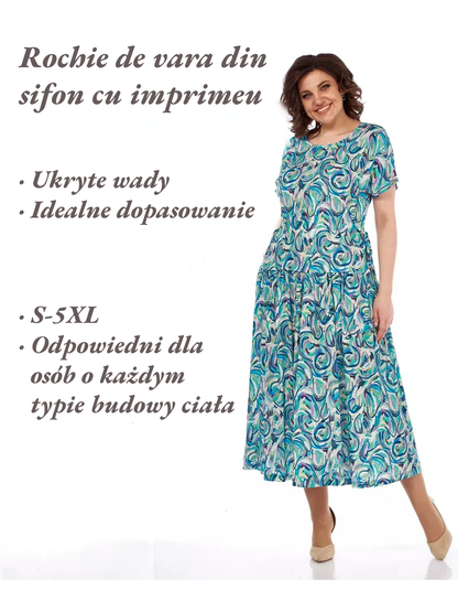 🔥Legjobb akció🔥🌺Nyári sifon ruha mintával👗