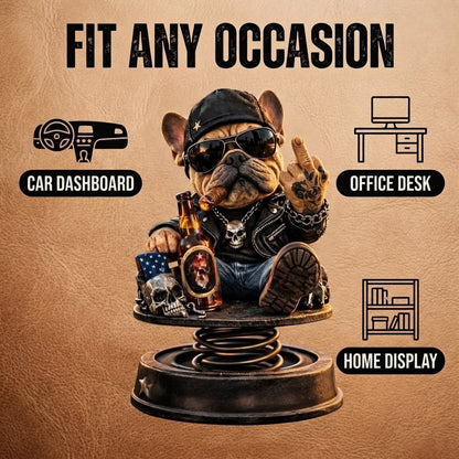 Morcos „Túl öreg ahhoz, hogy törődj vele” bobblehead – Vidám, rugós autó műszerfal dekoráció