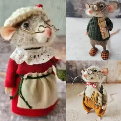 🔥Promóció 49% kedvezmény 🎁 Imádnivaló tűfilc egér dekorációhoz