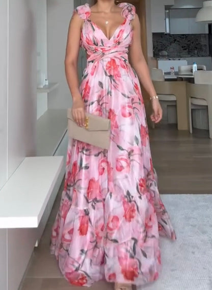 🍓Szexi és elegáns redős ruha mintával