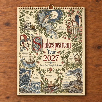 A Shakespearean Year 2027 – 12 Plays Through the Seasons | Vintage Illustrated Wall Calendar