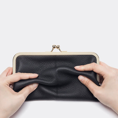 Hosszú pénztárca valódi bőrből