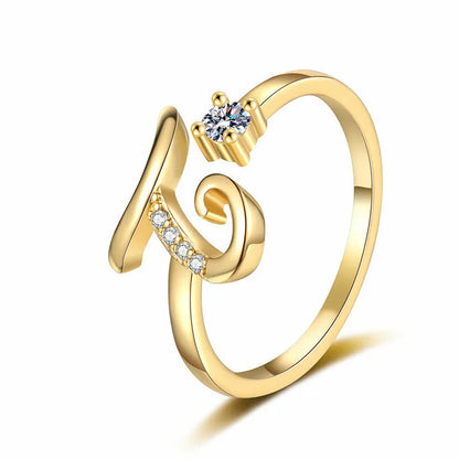 ⏳Időben korlátozott 50% kedvezmény⏰Állítható csillogó kezdőgyűrű nőknek💍
