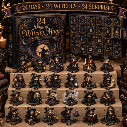 🧙‍♀️24 Days Of Witchy Surprises Advent Calendar | 24 Unique Collectible Witches with Magical Themes, Mini Figures & Fantasy Display Collection ✨