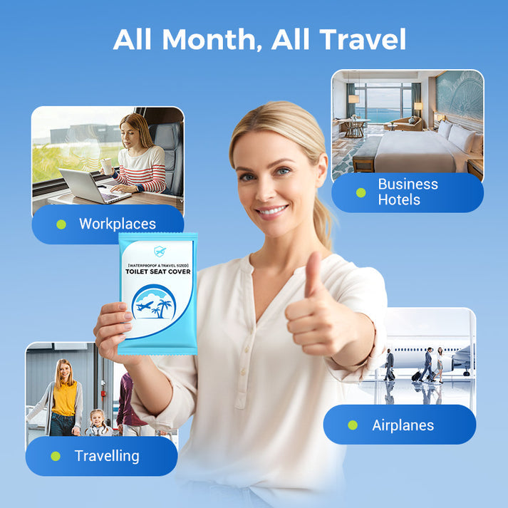 🛡️ Az egészségért! 🌿 Biológiailag lebomló egyszer használatos műanyag vécéülke-védő 🥰