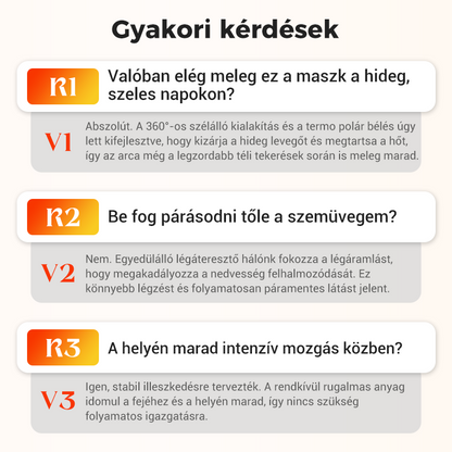 💞 Szélálló sisak téli használatra, unisex