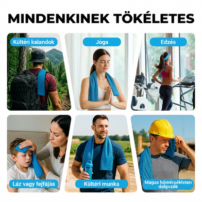 ❄️ Maradjon hűvösen azonnal bárhol – Azonnali hűsítő törölköző (hordozható, összecsukható, többfunkciós)  🌞