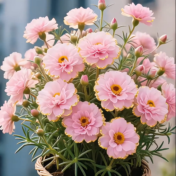 Aranycsipke portulaka🌸✨ Gyönyörű, dupla virágok a könnyed nyári színekért