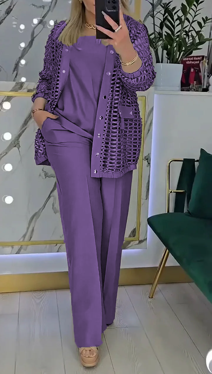 Női, háromrészes üreges ingázóruha