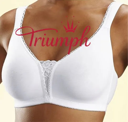 👙TRIUMPH - [3 db] 🔥50% kedvezmény nagyméretű szexi csipke fehér melltartóból