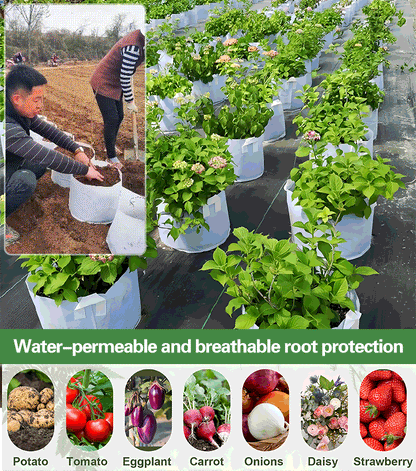 【10db】🌱 3/4/5/7/10 gallon zöldség-/virág-/növénytermesztő táskák, erős, nem szőtt termesztőtáskák