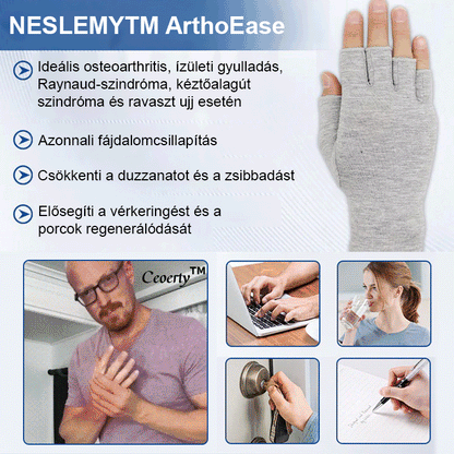 Szénszálas ujjatlan fájdalomcsillapító kesztyű