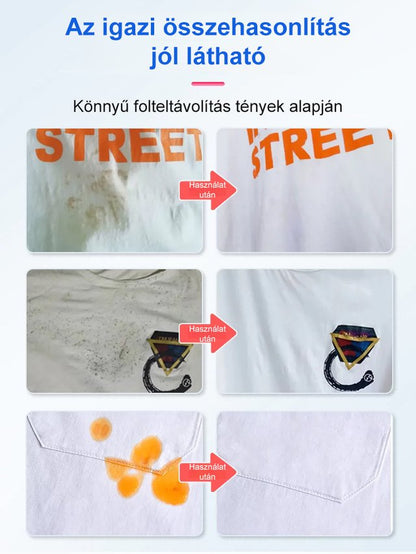 Sárga folteltávolító, élénkítő, oxigénnel aktiválható, fehérítő és tisztító folyadék