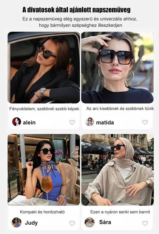 Könnyű luxus gradiens arany keretes napszemüveg