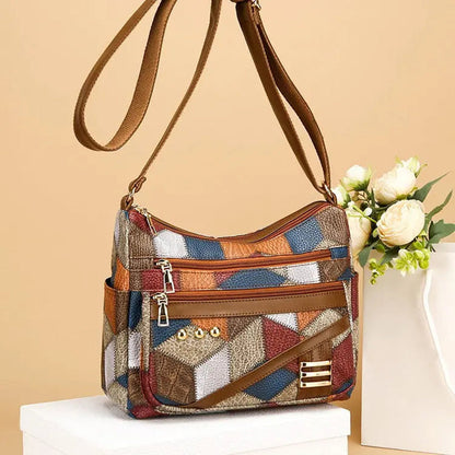 👜Új divatos válltáska puha PU bőrből, hozzáillő színben.