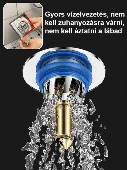 Lábas nyomású padlóösszefolyó a fürdőszobában