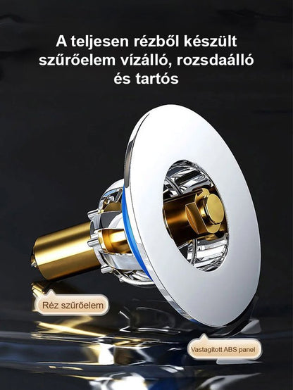 Lábas nyomású padlóösszefolyó a fürdőszobában