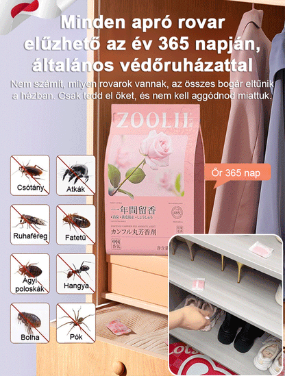 Virágillatú ház: atkaölő és fertőtlenítő illatú kámfor golyók