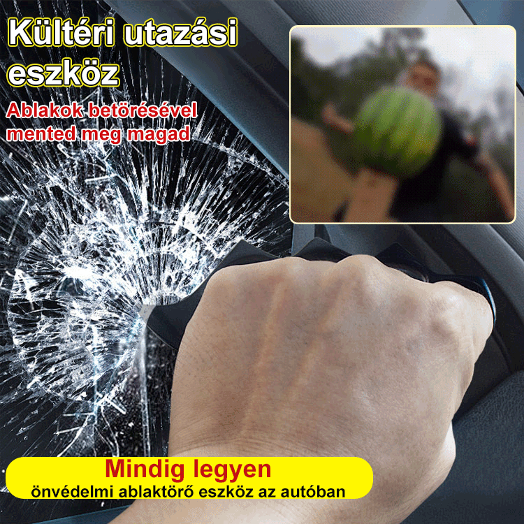 【Önvédelemhez szükséges】Autós önvédelmi ablakbetörő ököl