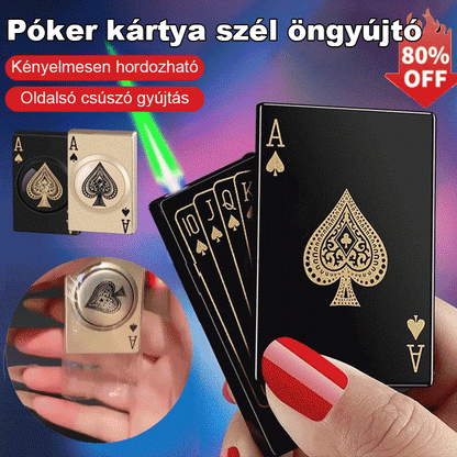 Póker kártya szél öngyújtó