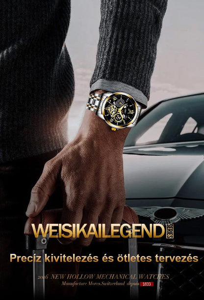 Férfi mechanikus óra automata óraművel