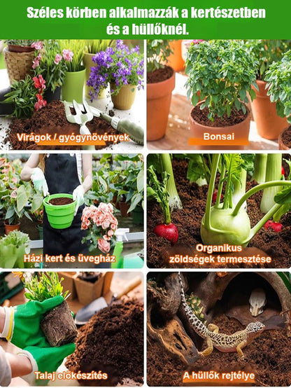 【Tíz évig nem igényel műtrágyázást】Kertészeti kókuszrost tápanyagföld