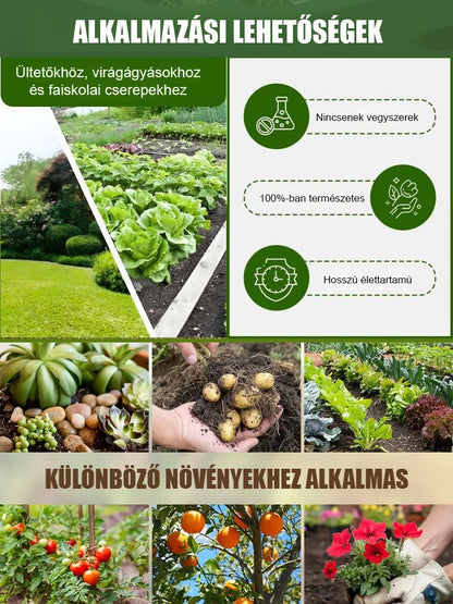 Növényi trágyafokozó.Újjáélesztse a gyepet és a kertet – a végső lendület az egészségesebb talaj és az erősebb növények számára!