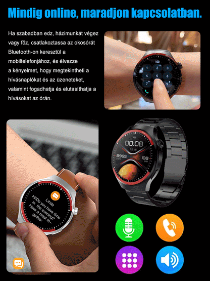 WATCH4PRO Űrkutatás kerek képernyős okosóra